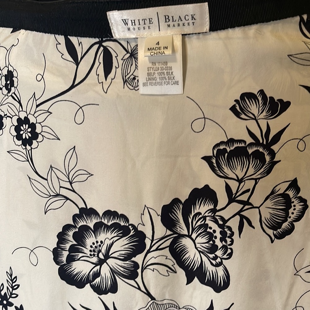 White House Black Market Floral Silk Skirt - Picture 5 of 7